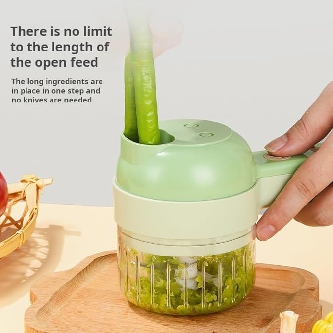 4 in 1 Portable Electric Vegetable Cutter Set