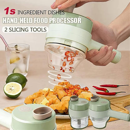 4 in 1 Portable Electric Vegetable Cutter Set